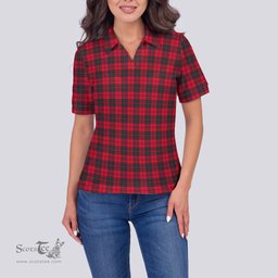 Scottish Drummond Modern Clan Tartan Polo Shirt For Women, Women's Scottish Polo Shirt Scottish Plaid Tartan Plaid - ScotsTee - scotstee.com