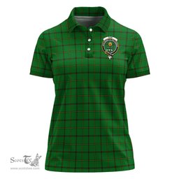Scottish Don Clan Tartan Polo Shirt with Family Crest For Women, Women's Scottish Polo Shirt Scottish Plaid Tartan Plaid - ScotsTee - scotstee.com