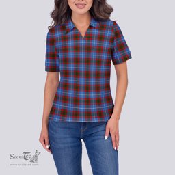 Scottish Dalmahoy Clan Tartan Polo Shirt For Women, Women's Scottish Polo Shirt Scottish Plaid Tartan Plaid - ScotsTee - scotstee.com