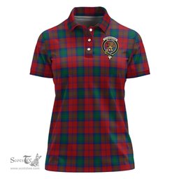 Scottish Fotheringham Modern Clan Tartan Polo Shirt with Family Crest For Women, Women's Scottish Polo Shirt Scottish Plaid Tartan Plaid - ScotsTee - scotstee.com