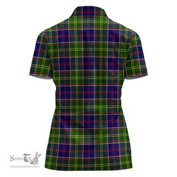 Scottish Dalrymple Clan Tartan Polo Shirt For Women, Women's Scottish Polo Shirt Scottish Plaid Tartan Plaid - ScotsTee - scotstee.com