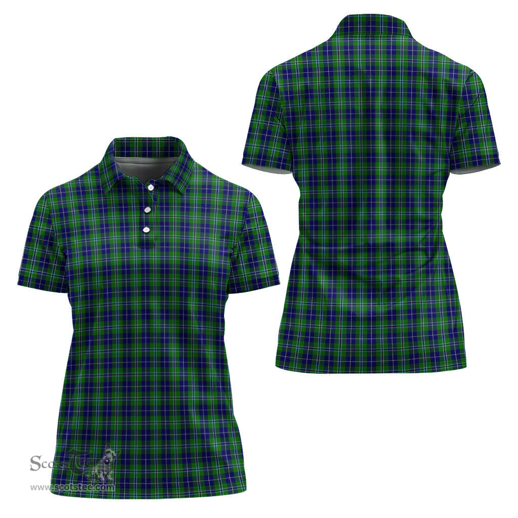 Scottish Douglas Clan Tartan Polo Shirt For Women, Women's Scottish Polo Shirt Scottish Plaid Tartan Plaid - ScotsTee - scotstee.com