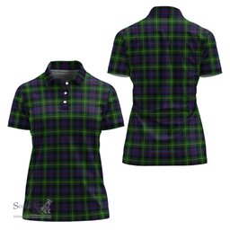 Scottish Farquharson Clan Tartan Polo Shirt For Women, Women's Scottish Polo Shirt Scottish Plaid Tartan Plaid - ScotsTee - scotstee.com