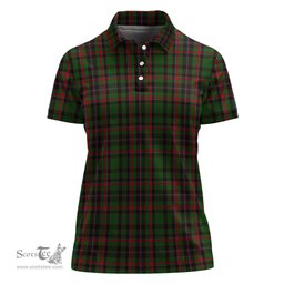 Scottish Cumming Hunting Clan Tartan Polo Shirt For Women, Women's Scottish Polo Shirt Scottish Plaid Tartan Plaid - ScotsTee - scotstee.com