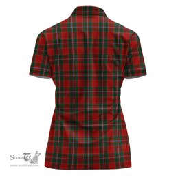 Scottish Drummond Ancient Clan Tartan Polo Shirt with Family Crest For Women, Women's Scottish Polo Shirt Scottish Plaid Tartan Plaid - ScotsTee - scotstee.com