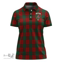 Scottish Erskine Clan Tartan Polo Shirt with Family Crest For Women, Women's Scottish Polo Shirt Scottish Plaid Tartan Plaid - ScotsTee - scotstee.com