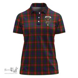 Scottish Fraser of Lovat Clan Tartan Polo Shirt with Family Crest For Women, Women's Scottish Polo Shirt Scottish Plaid Tartan Plaid - ScotsTee - scotstee.com