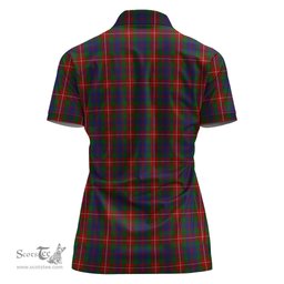 Scottish Fraser of Lovat Clan Tartan Polo Shirt with Family Crest For Women, Women's Scottish Polo Shirt Scottish Plaid Tartan Plaid - ScotsTee - scotstee.com