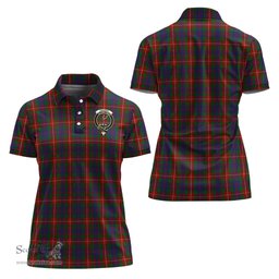 Scottish Fraser of Lovat Clan Tartan Polo Shirt with Family Crest For Women, Women's Scottish Polo Shirt Scottish Plaid Tartan Plaid - ScotsTee - scotstee.com