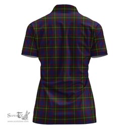 Scottish Durie Clan Tartan Polo Shirt with Family Crest For Women, Women's Scottish Polo Shirt Scottish Plaid Tartan Plaid - ScotsTee - scotstee.com
