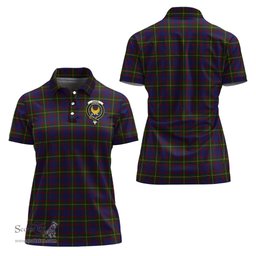 Scottish Durie Clan Tartan Polo Shirt with Family Crest For Women, Women's Scottish Polo Shirt Scottish Plaid Tartan Plaid - ScotsTee - scotstee.com