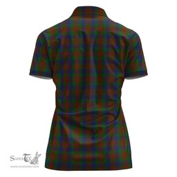 Scottish Dorward Dogwood Clan Tartan Polo Shirt For Women, Women's Scottish Polo Shirt Scottish Plaid Tartan Plaid - ScotsTee - scotstee.com