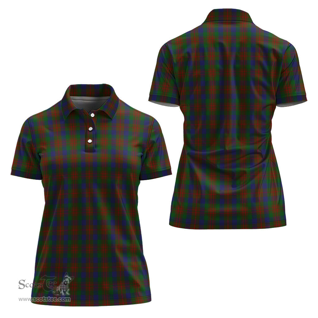Scottish Dorward Dogwood Clan Tartan Polo Shirt For Women, Women's Scottish Polo Shirt Scottish Plaid Tartan Plaid - ScotsTee - scotstee.com
