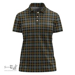 Scottish Farquharson Weathered Clan Tartan Polo Shirt For Women, Women's Scottish Polo Shirt Scottish Plaid Tartan Plaid - ScotsTee - scotstee.com