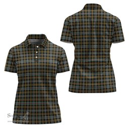 Scottish Farquharson Weathered Clan Tartan Polo Shirt For Women, Women's Scottish Polo Shirt Scottish Plaid Tartan Plaid - ScotsTee - scotstee.com