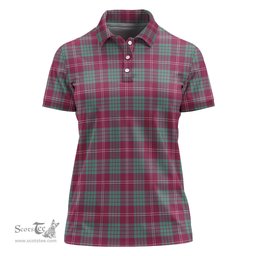 Scottish Crawford Ancient Clan Tartan Polo Shirt For Women, Women's Scottish Polo Shirt Scottish Plaid Tartan Plaid - ScotsTee - scotstee.com