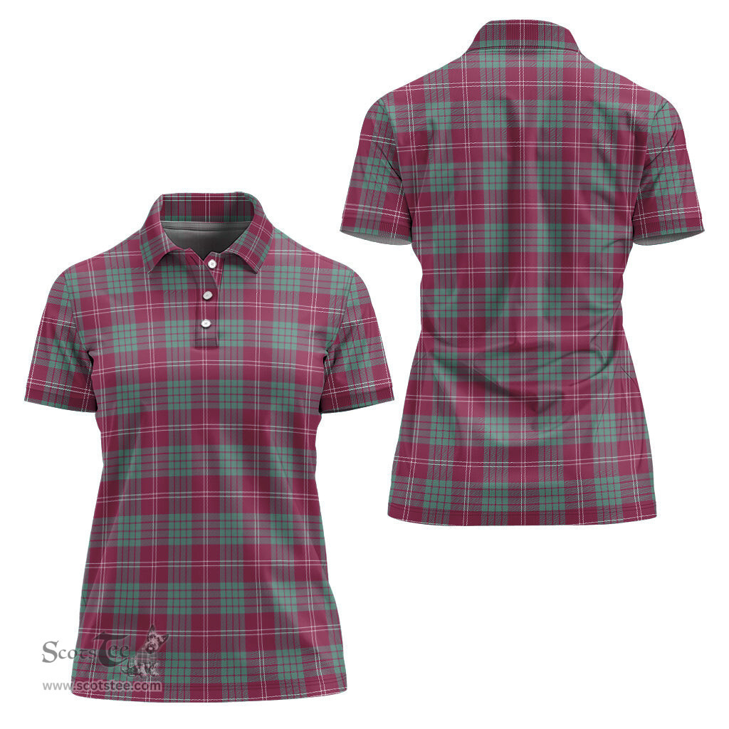 Scottish Crawford Ancient Clan Tartan Polo Shirt For Women, Women's Scottish Polo Shirt Scottish Plaid Tartan Plaid - ScotsTee - scotstee.com