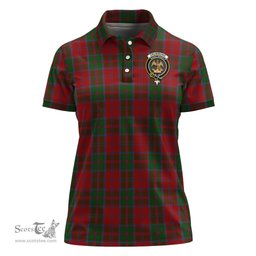 Scottish Drummond Clan Tartan Polo Shirt with Family Crest For Women, Women's Scottish Polo Shirt Scottish Plaid Tartan Plaid - ScotsTee - scotstee.com