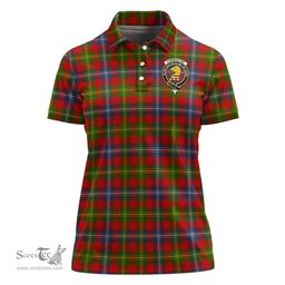 Scottish Forrester Clan Tartan Polo Shirt with Family Crest For Women, Women's Scottish Polo Shirt Scottish Plaid Tartan Plaid - ScotsTee - scotstee.com