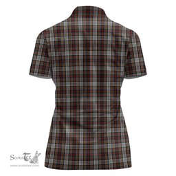 Scottish Douglas Ancient Dress Clan Tartan Polo Shirt with Family Crest For Women, Women's Scottish Polo Shirt Scottish Plaid Tartan Plaid - ScotsTee - scotstee.com