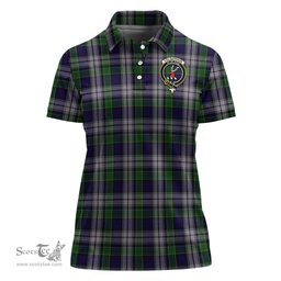 Scottish Colquhoun Dress Clan Tartan Polo Shirt with Family Crest For Women, Women's Scottish Polo Shirt Scottish Plaid Tartan Plaid - ScotsTee - scotstee.com