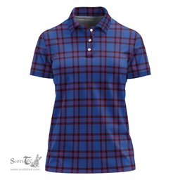 Scottish Elliot Modern Clan Tartan Polo Shirt For Women, Women's Scottish Polo Shirt Scottish Plaid Tartan Plaid - ScotsTee - scotstee.com