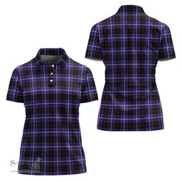 Scottish Dunlop Modern Clan Tartan Polo Shirt For Women, Women's Scottish Polo Shirt Scottish Plaid Tartan Plaid - ScotsTee - scotstee.com
