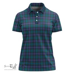 Scottish Douglas Modern Clan Tartan Polo Shirt For Women, Women's Scottish Polo Shirt Scottish Plaid Tartan Plaid - ScotsTee - scotstee.com