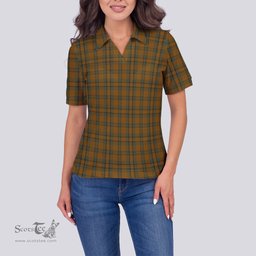 Scottish Donachie of Brockloch Ancient Hunting Clan Tartan Polo Shirt For Women, Women's Scottish Polo Shirt Scottish Plaid Tartan Plaid - ScotsTee - scotstee.com