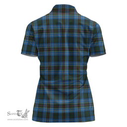 Scottish Cockburn Modern Clan Tartan Polo Shirt For Women, Women's Scottish Polo Shirt Scottish Plaid Tartan Plaid - ScotsTee - scotstee.com