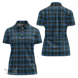 Scottish Cockburn Modern Clan Tartan Polo Shirt For Women, Women's Scottish Polo Shirt Scottish Plaid Tartan Plaid - ScotsTee - scotstee.com