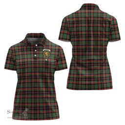 Scottish Cumming Hunting Ancient Clan Tartan Polo Shirt with Family Crest For Women, Women's Scottish Polo Shirt Scottish Plaid Tartan Plaid - ScotsTee - scotstee.com