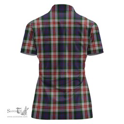 Scottish Fraser Red Dress Clan Tartan Polo Shirt For Women, Women's Scottish Polo Shirt Scottish Plaid Tartan Plaid - ScotsTee - scotstee.com
