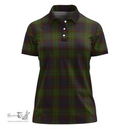 Scottish Cunningham Hunting Modern Clan Tartan Polo Shirt For Women, Women's Scottish Polo Shirt Scottish Plaid Tartan Plaid - ScotsTee - scotstee.com