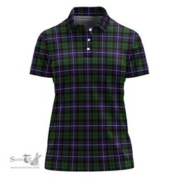 Scottish Galbraith Modern Clan Tartan Polo Shirt For Women, Women's Scottish Polo Shirt Scottish Plaid Tartan Plaid - ScotsTee - scotstee.com