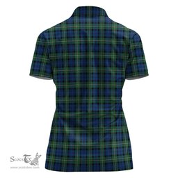 Scottish Forbes Ancient Clan Tartan Polo Shirt with Family Crest For Women, Women's Scottish Polo Shirt Scottish Plaid Tartan Plaid - ScotsTee - scotstee.com