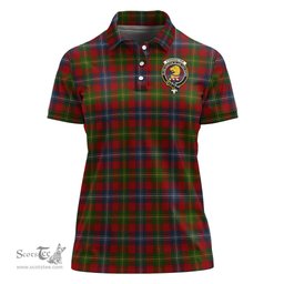 Scottish Forrester or Foster Clan Tartan Polo Shirt with Family Crest For Women, Women's Scottish Polo Shirt Scottish Plaid Tartan Plaid - ScotsTee - scotstee.com
