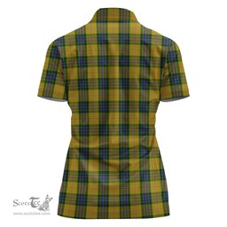 Scottish Fraser Yellow Clan Tartan Polo Shirt For Women, Women's Scottish Polo Shirt Scottish Plaid Tartan Plaid - ScotsTee - scotstee.com