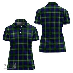 Scottish Forbes Modern Clan Tartan Polo Shirt For Women, Women's Scottish Polo Shirt Scottish Plaid Tartan Plaid - ScotsTee - scotstee.com