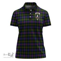 Scottish Fleming Clan Tartan Polo Shirt with Family Crest For Women, Women's Scottish Polo Shirt Scottish Plaid Tartan Plaid - ScotsTee - scotstee.com