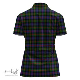 Scottish Fleming Clan Tartan Polo Shirt with Family Crest For Women, Women's Scottish Polo Shirt Scottish Plaid Tartan Plaid - ScotsTee - scotstee.com