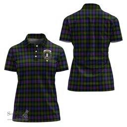Scottish Fleming Clan Tartan Polo Shirt with Family Crest For Women, Women's Scottish Polo Shirt Scottish Plaid Tartan Plaid - ScotsTee - scotstee.com
