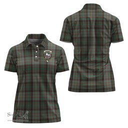 Scottish Cochrane Hunting Clan Tartan Polo Shirt with Family Crest For Women, Women's Scottish Polo Shirt Scottish Plaid Tartan Plaid - ScotsTee - scotstee.com
