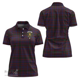 Scottish Cumming Clan Tartan Polo Shirt with Family Crest For Women, Women's Scottish Polo Shirt Scottish Plaid Tartan Plaid - ScotsTee - scotstee.com