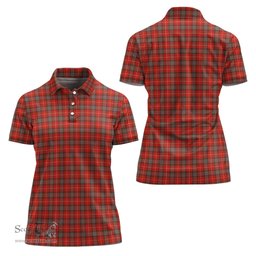 Scottish Fraser Weathered Clan Tartan Polo Shirt For Women, Women's Scottish Polo Shirt Scottish Plaid Tartan Plaid - ScotsTee - scotstee.com