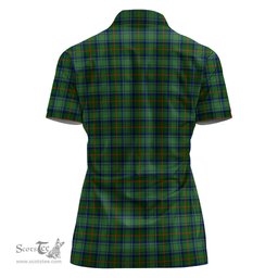 Scottish Cranstoun Clan Tartan Polo Shirt with Family Crest For Women, Women's Scottish Polo Shirt Scottish Plaid Tartan Plaid - ScotsTee - scotstee.com