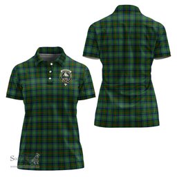 Scottish Cranstoun Clan Tartan Polo Shirt with Family Crest For Women, Women's Scottish Polo Shirt Scottish Plaid Tartan Plaid - ScotsTee - scotstee.com
