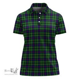 Scottish Duncan Modern Clan Tartan Polo Shirt For Women, Women's Scottish Polo Shirt Scottish Plaid Tartan Plaid - ScotsTee - scotstee.com