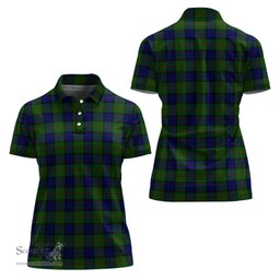 Scottish Dundas Modern Clan Tartan Polo Shirt For Women, Women's Scottish Polo Shirt Scottish Plaid Tartan Plaid - ScotsTee - scotstee.com