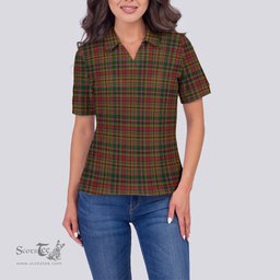 Scottish Drummond of Strathallan Clan Tartan Polo Shirt For Women, Women's Scottish Polo Shirt Scottish Plaid Tartan Plaid - ScotsTee - scotstee.com